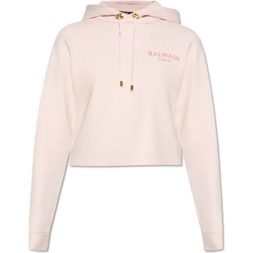 Sweatshirt mit Logo , Damen, Größe: S - Balmain - Modalova