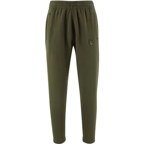 Baumwoll-Joggers mit Fuchspatch , Herren, Größe: 2XL - Maison Kitsuné - Modalova