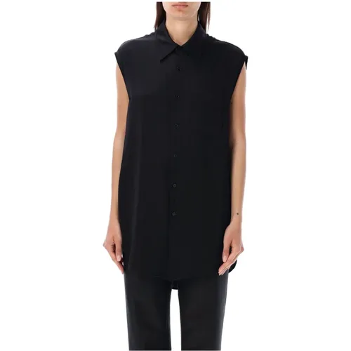 Cut-Out Sleeveless Shirt , female, Sizes: XS - MM6 Maison Margiela - Modalova