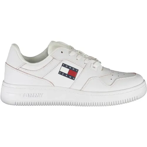 Sporty Lace-Up Sneakers with Logo Print , female, Sizes: 8 UK, 3 UK, 4 UK, 7 UK, 6 UK, 5 UK - Tommy Hilfiger - Modalova