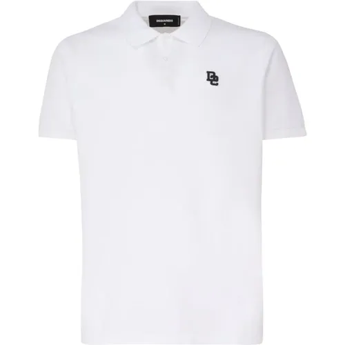 Weiße T-Shirts und Polos mit 98% Baumwolle , Herren, Größe: XL - Dsquared2 - Modalova