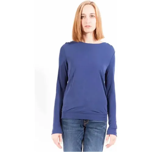 Viscose Long Sleeve T-Shirt , female, Sizes: S, L - Gant - Modalova