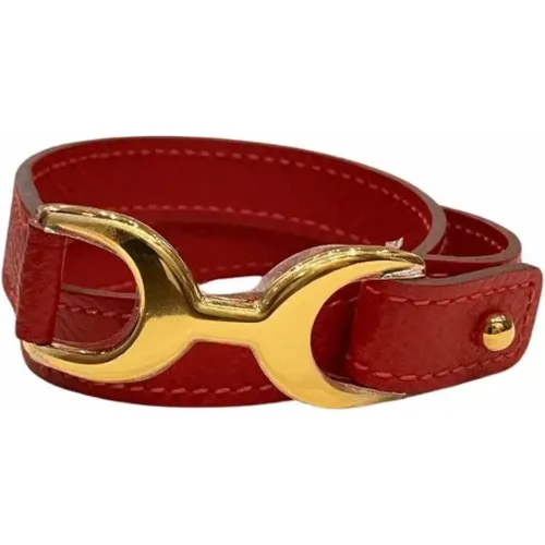 Pre-owned Leather bracelets , female, Sizes: ONE SIZE - Hermès Vintage - Modalova