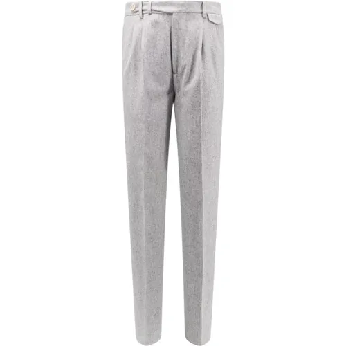 Grey Wool Trousers with Zip Closure , male, Sizes: 2XL, L, XL - BRUNELLO CUCINELLI - Modalova