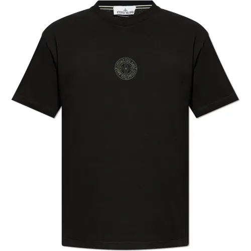 T-Shirt mit Logo , Herren, Größe: S - Stone Island - Modalova