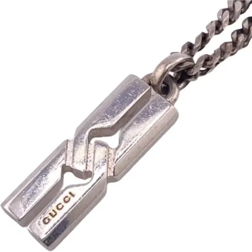 Pre-owned Silver necklaces , female, Sizes: ONE SIZE - Gucci Vintage - Modalova