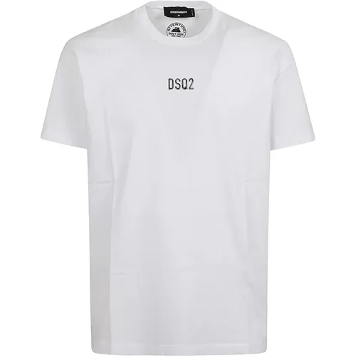 Klassisches Weißes T-Shirt , Herren, Größe: 2XL - Dsquared2 - Modalova