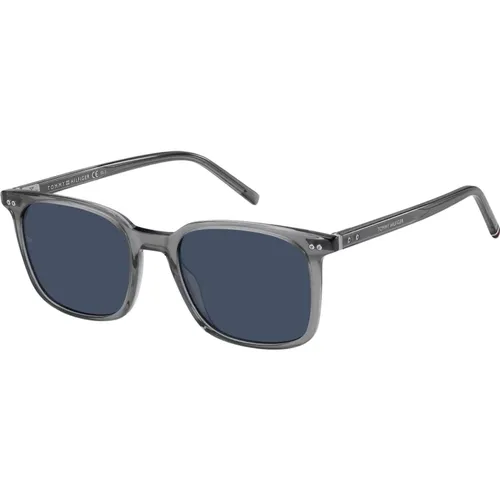 Grey/Blue Sonnenbrillen TH 1938/S , Herren, Größe: 53 MM - Tommy Hilfiger - Modalova