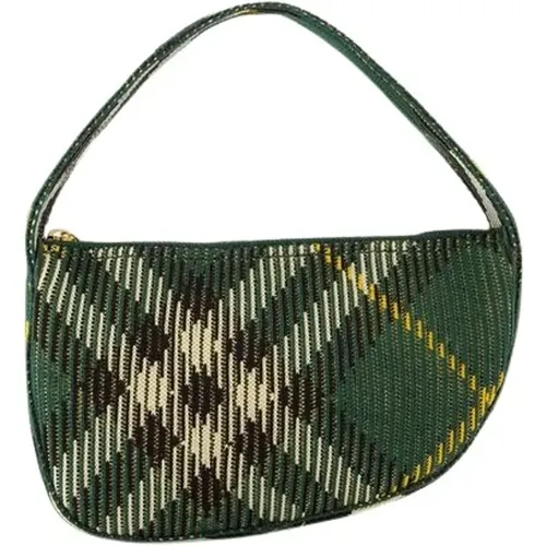 Grüne Nylon Baguette Tasche mit Top-Griff - Burberry - Modalova