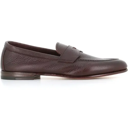 Dark Leather Moccasin Sandals , male, Sizes: 8 1/2 UK, 10 UK, 9 UK, 9 1/2 UK - Henderson - Modalova