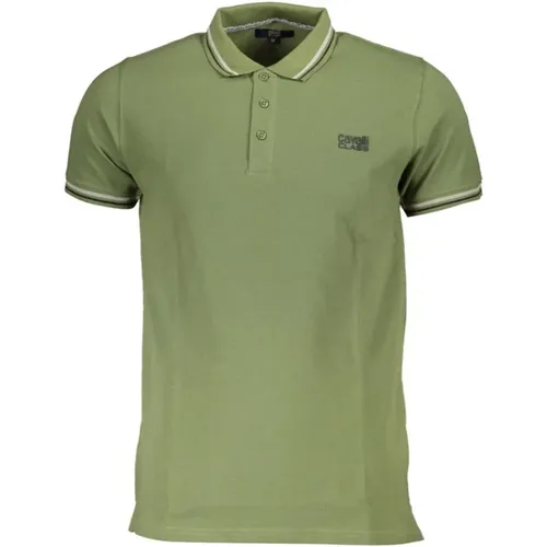 Cotton Polo Shirt with Print , male, Sizes: M, XL, L, 2XL - Cavalli Class - Modalova