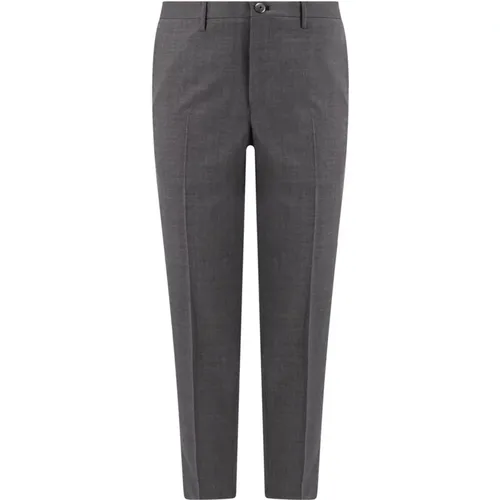 Grey Wool Chino Trousers , male, Sizes: 3XL - Incotex - Modalova
