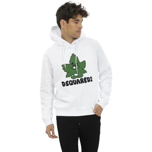 Canada Flower Kapuzenpullover für Männer , Herren, Größe: XL - Dsquared2 - Modalova