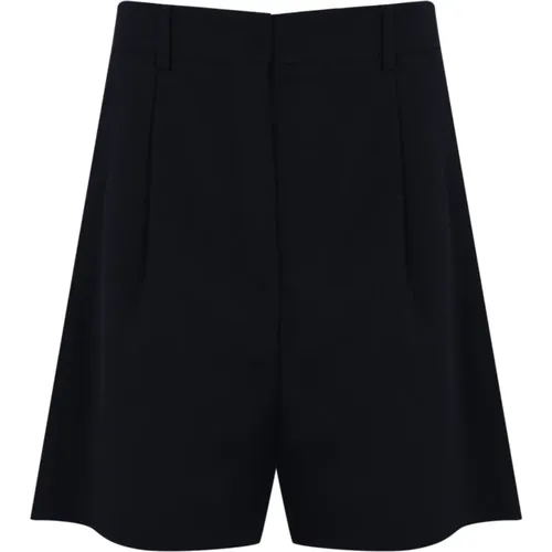 Blaue Woll Bermuda Hose , Damen, Größe: 2XS - Max Mara Weekend - Modalova