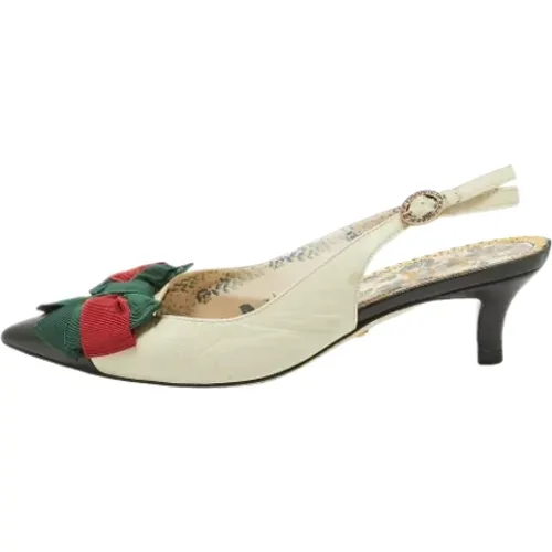 Pre-owned Leather heels , female, Sizes: 2 UK - Gucci Vintage - Modalova