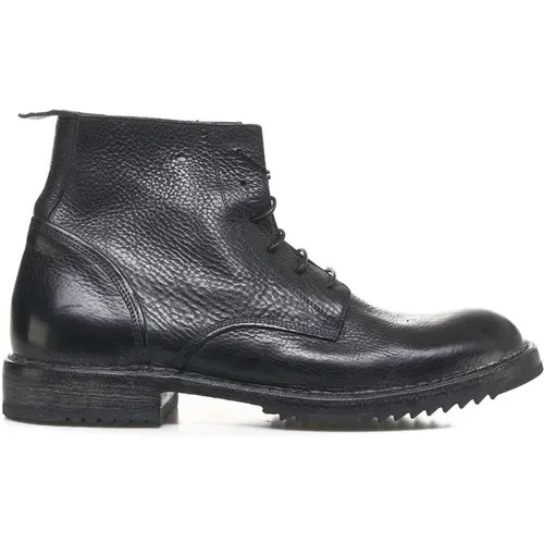 Leather Lace-Up Ankle Boots , male, Sizes: 8 UK, 7 UK, 9 UK, 10 UK - Moma - Modalova