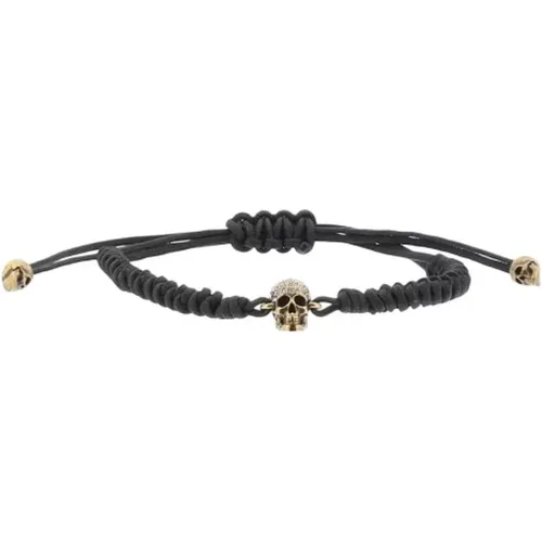 Pavé Skull Cotton Bracelet , female, Sizes: ONE SIZE - alexander mcqueen - Modalova