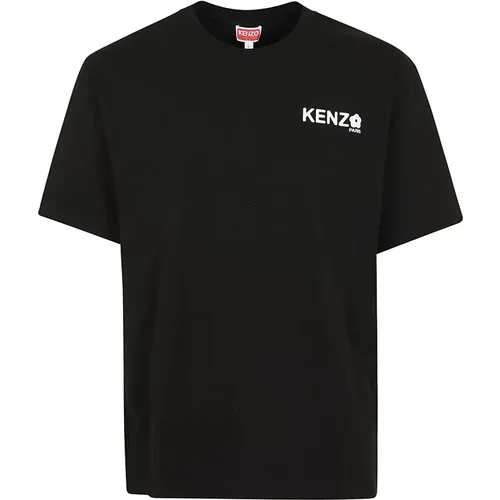 Klassisches Schwarzes T-Shirt , Herren, Größe: L - Kenzo - Modalova