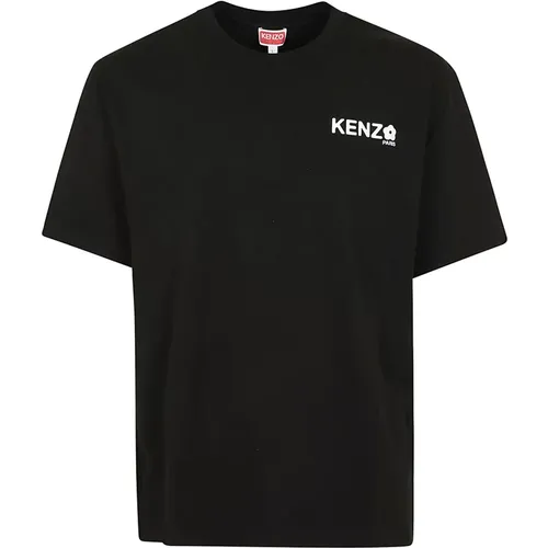 Klassisches Schwarzes T-Shirt , Herren, Größe: XL - Kenzo - Modalova