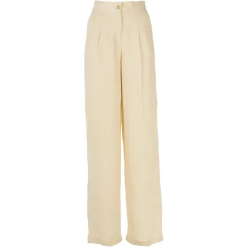 Palazzo Pants Summer Fluid Crepe , female, Sizes: 3XS, L, XS - pinko - Modalova