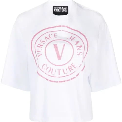 T-Shirts Polos for Women , female, Sizes: 2XS, XS - Versace Jeans Couture - Modalova