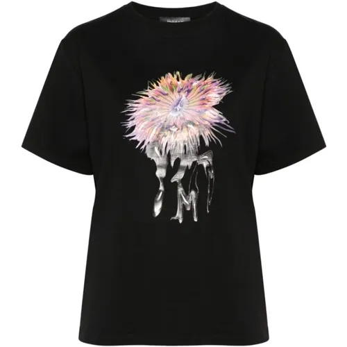 Cotton Jersey T-shirt Pink Anemone , female, Sizes: XS, S - Mugler - Modalova