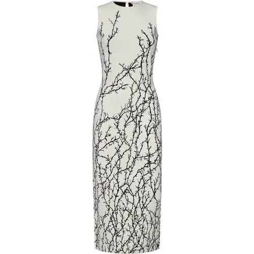 Jacquard Thorn Branches Dress , female, Sizes: M - alexander mcqueen - Modalova