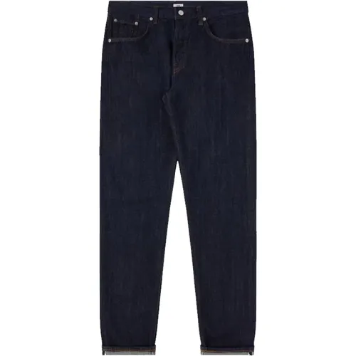 Slim Tapered Blau Rinsed Jeans , Herren, Größe: W31 L32 - Edwin - Modalova