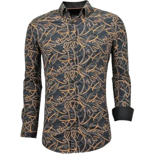 Luxury Stylish Mens Shirt Online - Digital Print - 3054 , male, Sizes: 2XL, XL, S, M - Gentile Bellini - Modalova