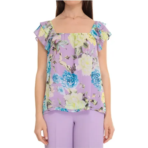 Floral Ruffle Top , female, Sizes: XS, XL - Luckylu - Modalova