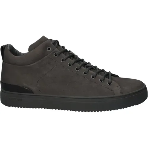 Handgefertigter Mid-Top Sneaker - Minimalistischer Stil , Herren, Größe: 49 EU - Blackstone - Modalova