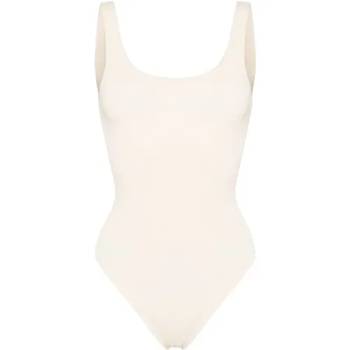Ivory White One-Piece Swimsuit , female, Sizes: M - MC2 Saint Barth - Modalova