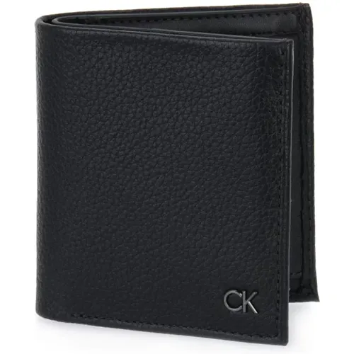 Bax Pebble Trifold Wallet , male, Sizes: ONE SIZE - Calvin Klein - Modalova
