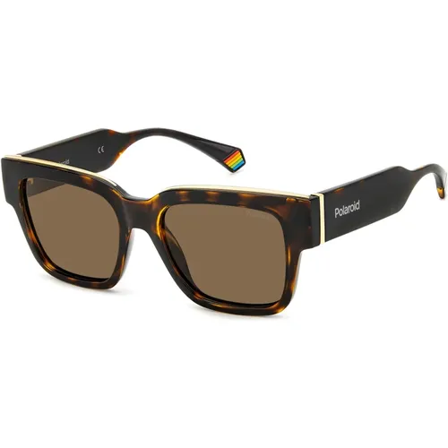 Havana/Braune Sonnenbrille,Sunglasses - Polaroid - Modalova