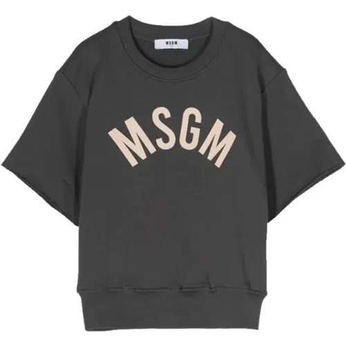 Baumwoll-Sweatshirt mit ikonischem Druck - Msgm - Modalova