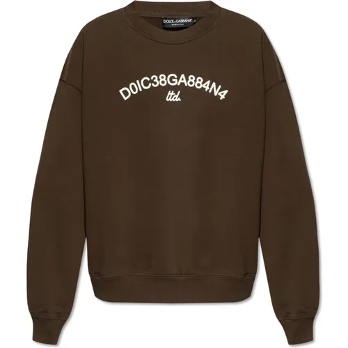 Bedruckter Sweatshirt , Herren, Größe: L - Dolce & Gabbana - Modalova