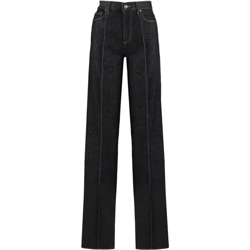 Wide-leg Jeans mit graviertem Logo , Damen, Größe: W29 - PT Torino - Modalova