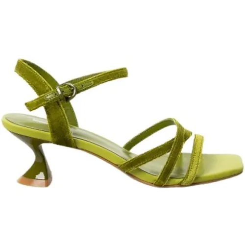 Velvet High Heel Sandals , female, Sizes: 3 UK, 7 UK - Jeannot - Modalova