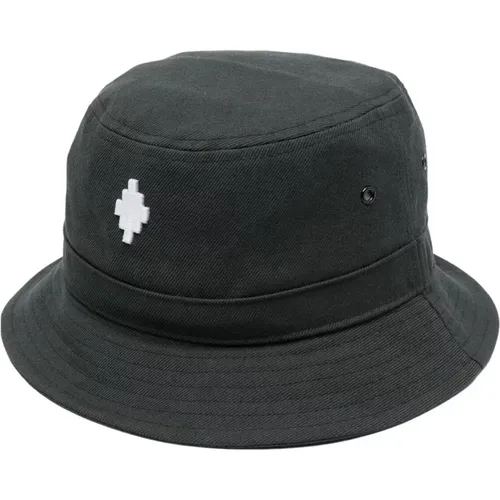Weißes Kreuz Street Style Bucket Hat - Marcelo Burlon - Modalova