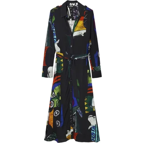 Trendy Dream Lacroix Lange Kleid , Damen, Größe: XL - Desigual - Modalova