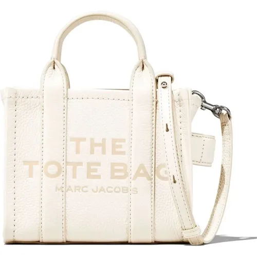 Cotton Silver Micro Tote Bag , female, Sizes: ONE SIZE - Marc Jacobs - Modalova