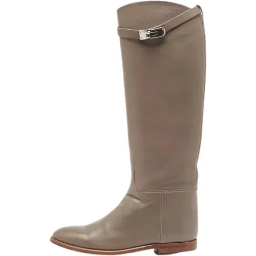 Pre-owned Leather boots , female, Sizes: 6 UK - Hermès Vintage - Modalova