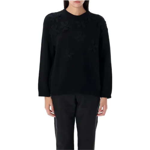 Bestickter Wollpullover Nero Aw24 - Valentino Garavani - Modalova