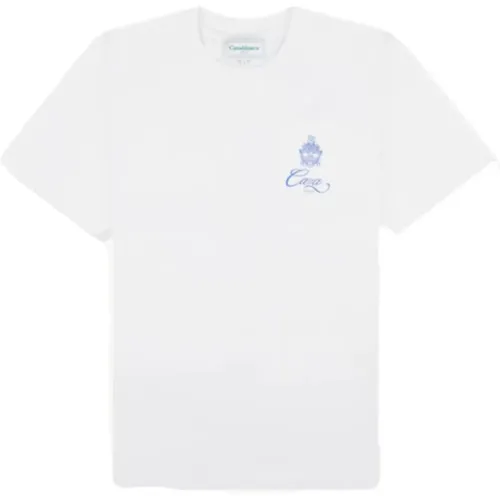 Casa Emblem Weißes T-Shirt - Casablanca - Modalova