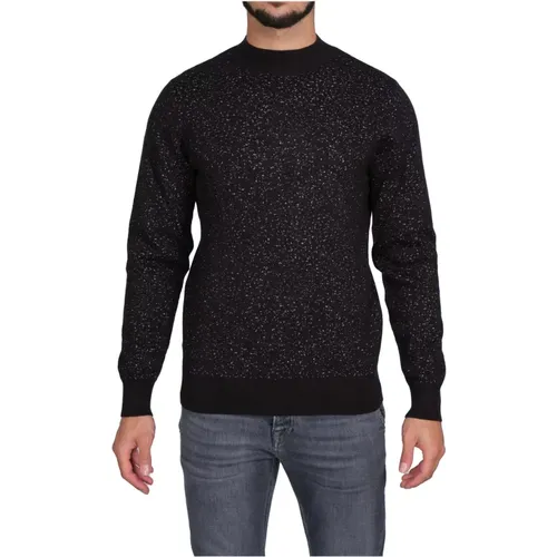 Cotton Blend Jacquard Sweater , male, Sizes: XL, L - Calvin Klein - Modalova