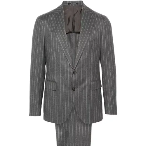 Pinstripe Blazer mit Brosche Detail - Tagliatore - Modalova