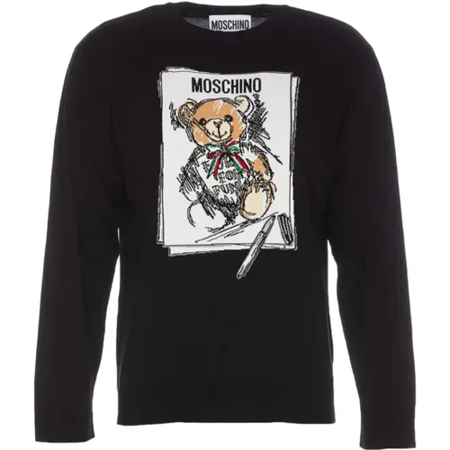 Essenzieller Logo-Pullover , Herren, Größe: L - Moschino - Modalova