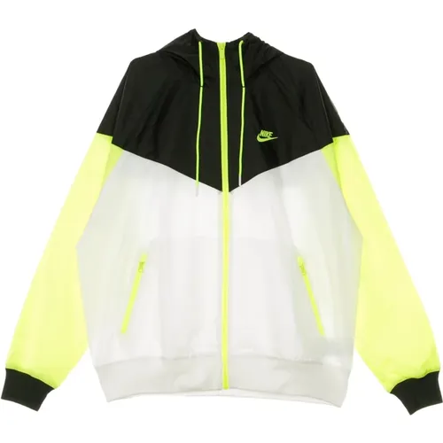 Windbreaker Jacke in Weiß/Schwarz/Volt - Nike - Modalova