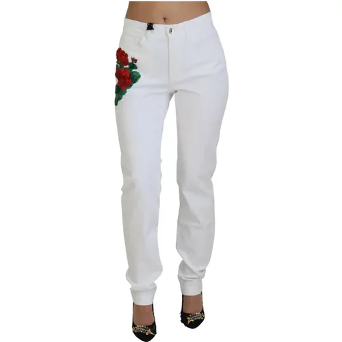 Mid-Waist Skinny Jeans , female, Sizes: S - Dolce & Gabbana - Modalova