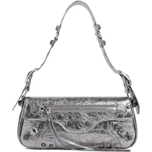 Metallic Shoulder Bag Le Cagole S , female, Sizes: ONE SIZE - Balenciaga - Modalova